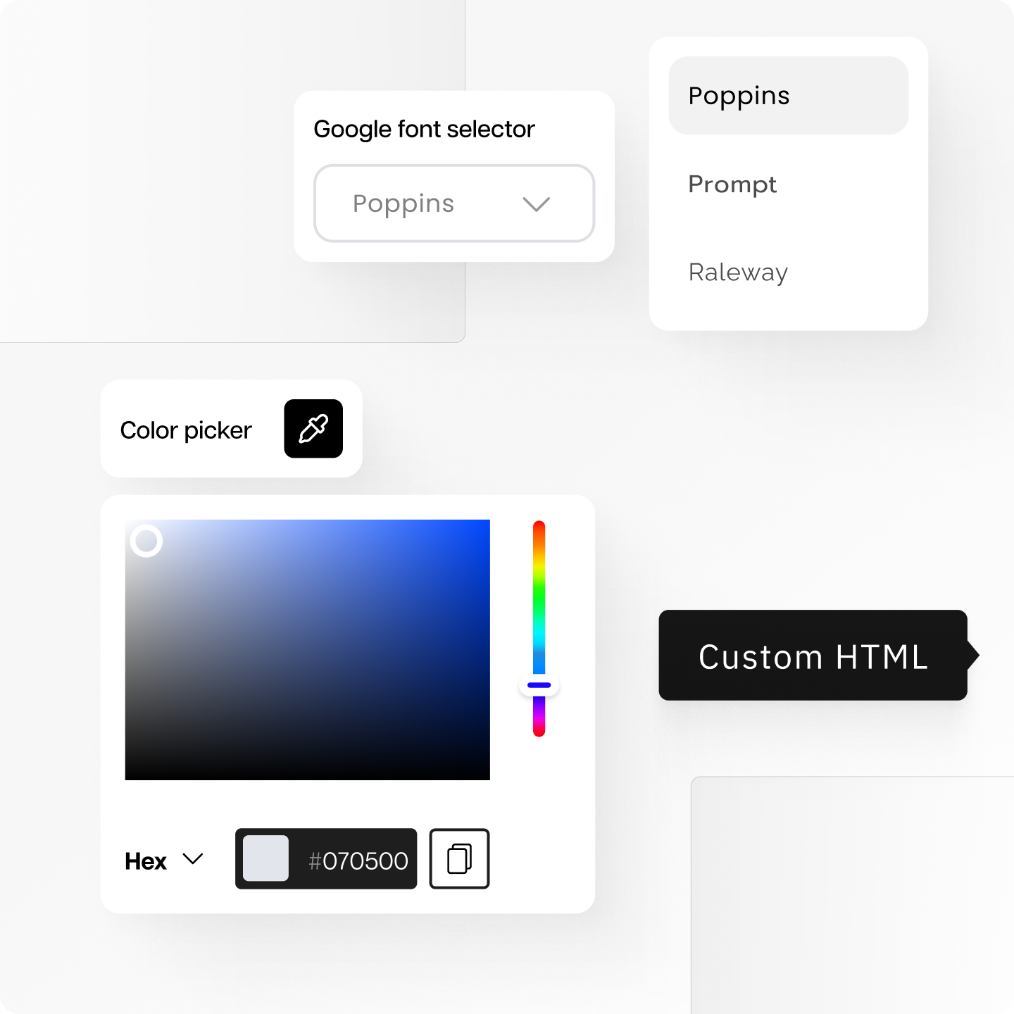 Color Picker and Font Picker