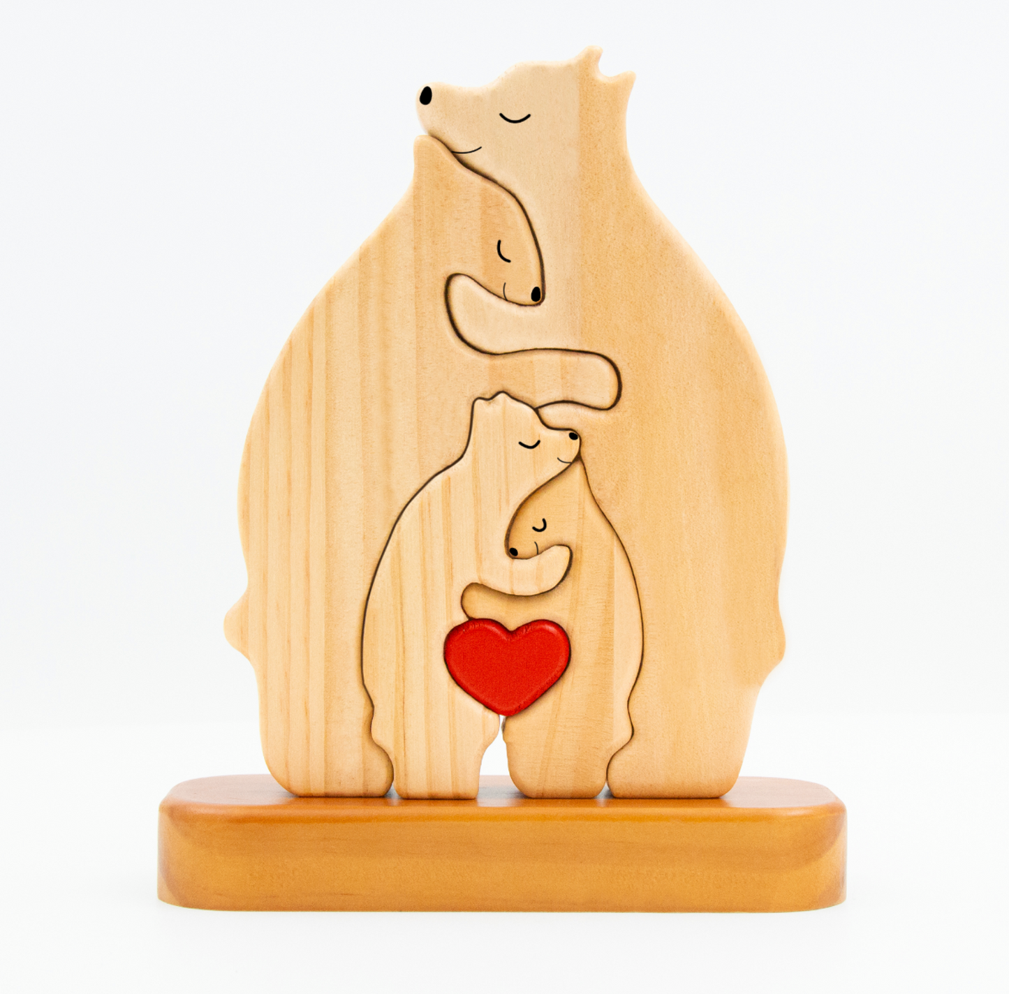 Personalized Wooden Bears Family