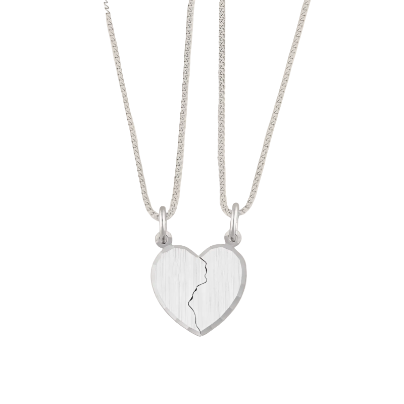 Personalized Broken Heart Pendant Necklace