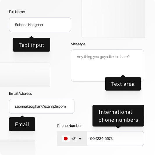 Custom Text Field (Text, Textarea, Numbers, Phone, Email)