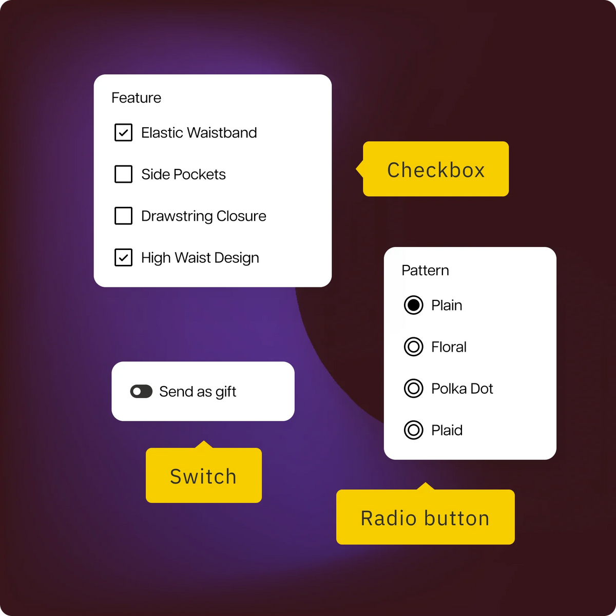Checkbox, Radio Button & Switch – Globo Product Options - #1 Shopify ...